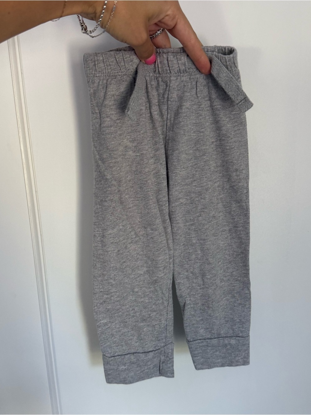 GAP Gray Knit Tie-Waist Jogger Pants 12-18M - Picture 2 of 4